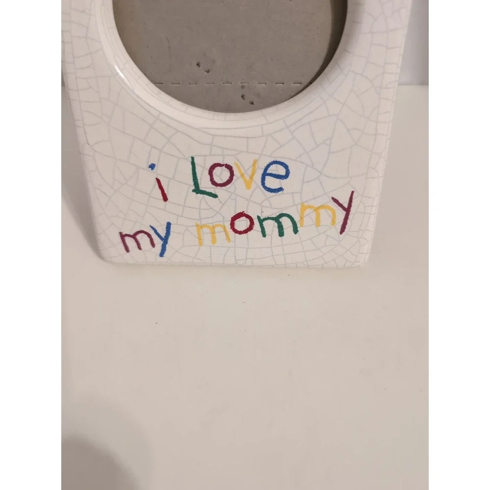 Vintage Miniature Ceramic‎ Picture Frame I Love My Mommy